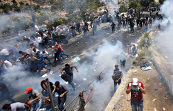 Répression des manifestation palestinienne à Jérusalem 21 juillet 2017
