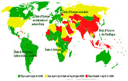 en vert pays signataires ayant ratifié